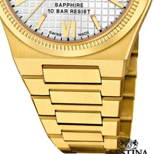 Festina Herrenuhr Edelstahl gold Festina Swiss made Armbanduhr UF20032/1