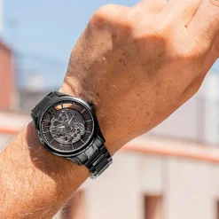 Festina Herrenuhr Edelstahl schwarz Festina Automatik Armbanduhr UF20632/1