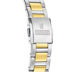Festina Herrenuhr Edelstahl silber gold Festina Solar Energy Solaruhr UF20657/1