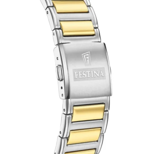 Festina Herrenuhr Edelstahl silber gold Chronograph Armbanduhr UF20637/6