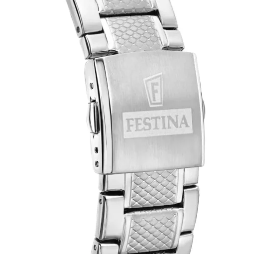Festina Herrenuhr Edelstahl silber Timeless Chronograph Armbanduhr UF20668/2