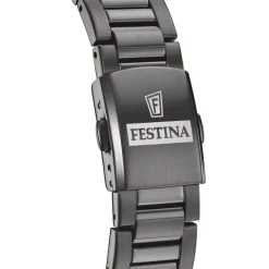 Festina Herrenuhr Edelstahl schwarz Festina Automatik Armbanduhr UF20632/1