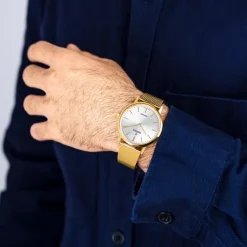 Festina Herrenuhr Edelstahl gold Festina Swiss Made Armbanduhr UF20022/1
