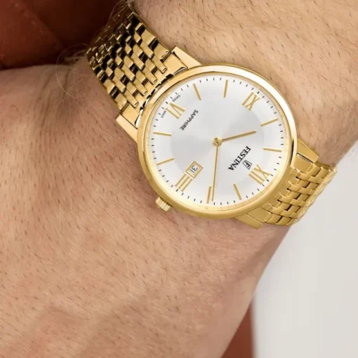 Festina Herrenuhr Edelstahl gold Festina Swiss Made Armbanduhr UF20020/1