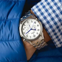 Festina Herrenuhr Edelstahl silber Festina Swiss made Armbanduhr UF20040/1