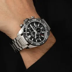 Festina Herrenuhr Edelstahl silber Festina Swiss made Armbanduhr UF20042/4