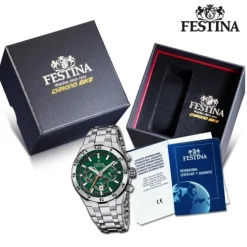 Festina Herrenuhr Edelstahl silber Festina Chrono Bike Armbanduhr UF20670/2