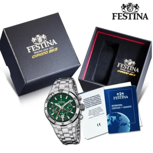 Festina Herrenuhr Edelstahl silber Festina Chrono Bike Armbanduhr UF20670/2