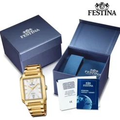 Festina Herrenuhr Edelstahl gold Festina Trend Armbanduhr UF20678/2