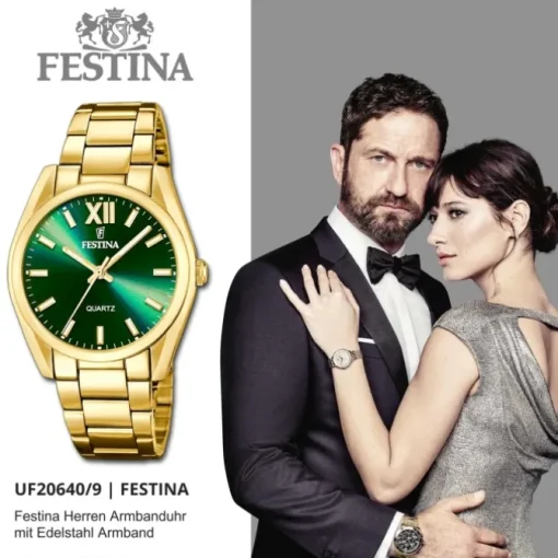 Festina Herrenuhr Edelstahl gold Festina Boyfriend Armbanduhr UF20640/9