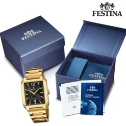 Festina Herrenuhr Edelstahl gold Festina Trend Armbanduhr UF20678/4