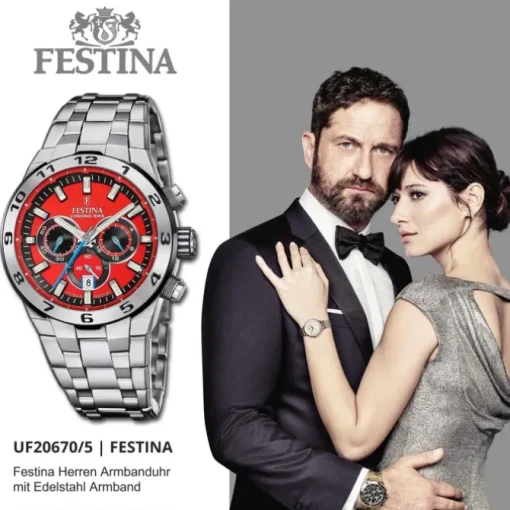 Festina Herrenuhr Edelstahl silber Festina Chrono Bike Armbanduhr UF20670/5