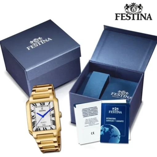 Festina Herrenuhr Edelstahl gold Festina Trend Armbanduhr UF20678/1