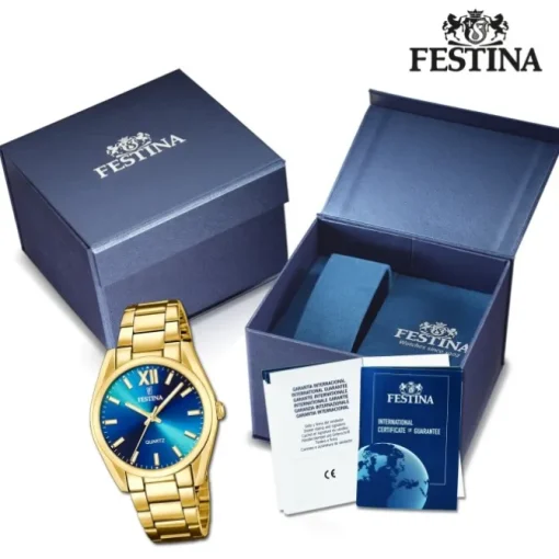 Festina Herrenuhr Edelstahl gold Festina Boyfriend Armbanduhr UF20640/8