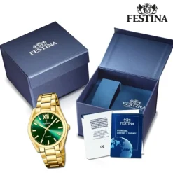 Festina Herrenuhr Edelstahl gold Festina Boyfriend Armbanduhr UF20640/9