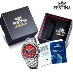Festina Herrenuhr Edelstahl silber Festina Chrono Bike Armbanduhr UF20670/5