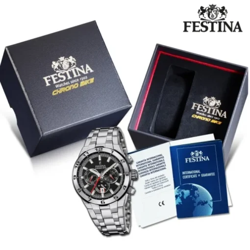 Festina Herrenuhr Edelstahl silber Festina Chrono Bike Armbanduhr UF20670/6