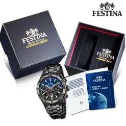 Festina Herrenuhr Edelstahl schwarz Festina Chrono Bike Armbanduhr UF20673/1
