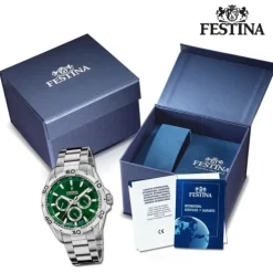 Festina Herrenuhr Edelstahl silber Festina Multifunktion Armbanduhr UF20623/3