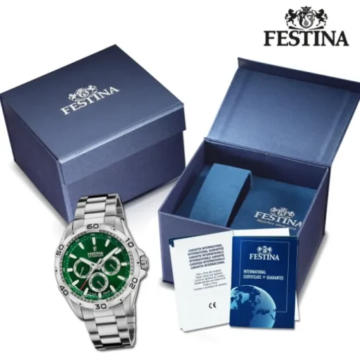 Festina Herrenuhr Edelstahl silber Festina Multifunktion Armbanduhr UF20623/3
