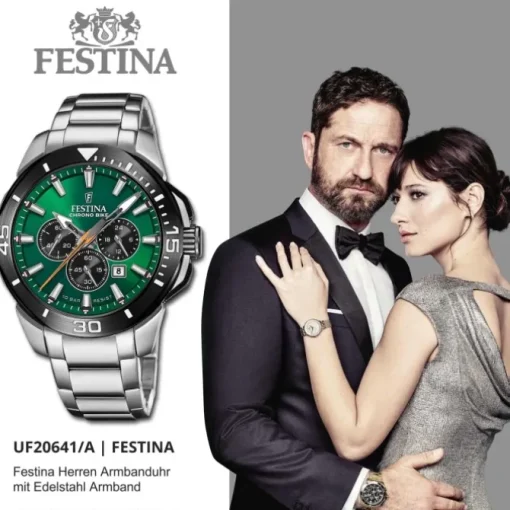 Festina Herrenuhr Edelstahl silber Festina Chrono Bike Armbanduhr UF20641/A