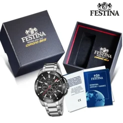 Festina Herrenuhr Edelstahl silber Festina Chrono Bike Armbanduhr UF20641/4
