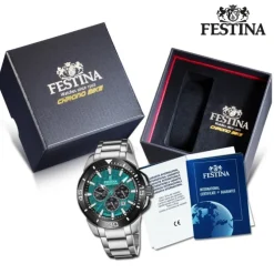 Festina Herrenuhr Edelstahl silber Festina Chrono Bike Armbanduhr UF20641/3