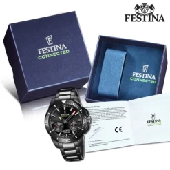 Festina Herrenuhr Edelstahl schwarz Festina Chrono Bike Armbanduhr UF20648/1