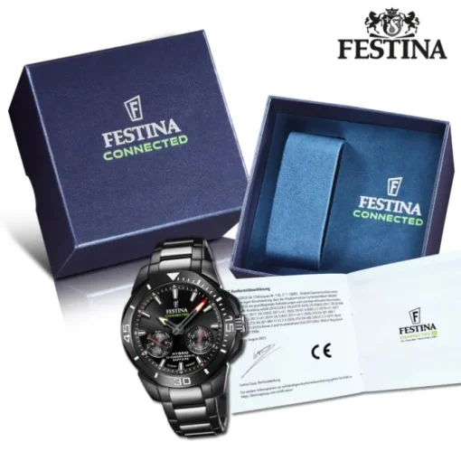 Festina Herrenuhr Edelstahl schwarz Festina Chrono Bike Armbanduhr UF20648/1