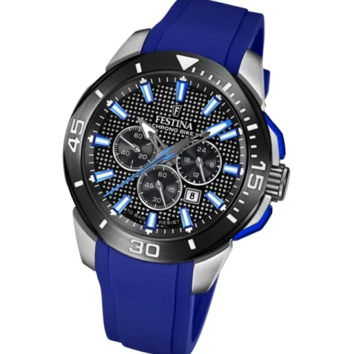 Festina Herrenuhr Kautschuk blau Festina Chrono Bike Armbanduhr UF20642/1