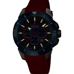 Festina Herrenuhr Kautschuk rot Festina Chrono Bike Armbanduhr UF20642/2