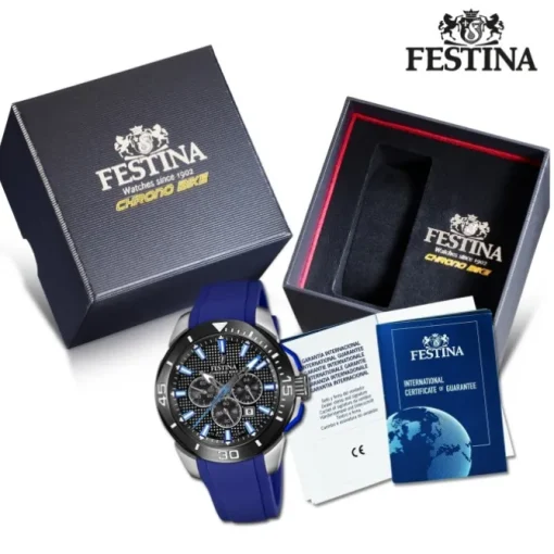 Festina Herrenuhr Kautschuk blau Festina Chrono Bike Armbanduhr UF20642/1