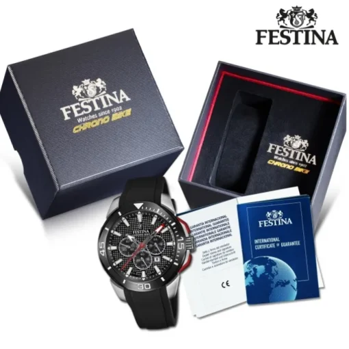 Festina Herrenuhr Kautschuk schwarz Festina Chrono Bike Armbanduhr UF20642/4
