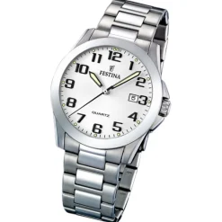 FESTINA Herrenuhr Klassik Analog Quarz Edelstahl silber Klassik Uhr UF16376/7