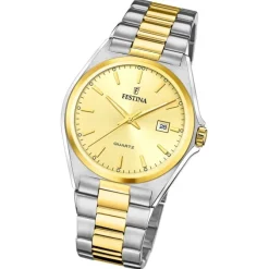 Festina Herrenuhr Klassik F20554/3 Armbanduhr Edelstahl silber gold UF20554/3