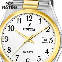 Festina Herrenuhr Klassik F20554/1 Armbanduhr Edelstahl silber gold UF20554/1