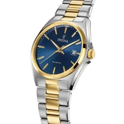 Festina Herrenuhr Klassik F20554/4 Armbanduhr Edelstahl silber gold UF20554/4
