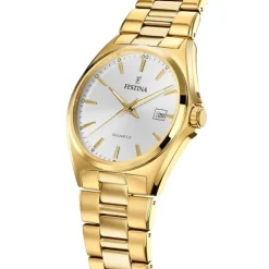 Festina Herrenuhr Klassik F20555/2 Armbanduhr Edelstahl gold UF20555/2