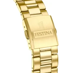 Festina Herrenuhr Klassik F20555/4 Armbanduhr Edelstahl gold UF20555/4