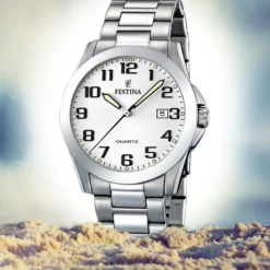 FESTINA Herrenuhr Klassik Analog Quarz Edelstahl silber Klassik Uhr UF16376/7