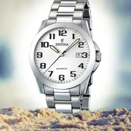 FESTINA Herrenuhr Klassik Analog Quarz Edelstahl silber Klassik Uhr UF16376/7
