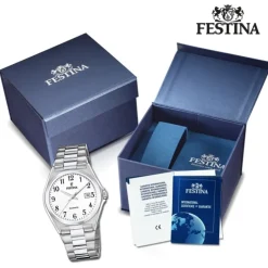 Festina Herrenuhr Klassik F20552/1 Armbanduhr Edelstahl silber UF20552/1