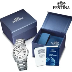 FESTINA Herrenuhr Klassik Analog Quarz Edelstahl silber Klassik Uhr UF16376/7