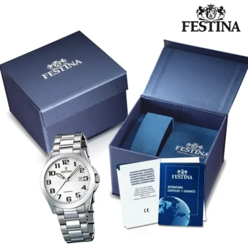 FESTINA Herrenuhr Klassik Analog Quarz Edelstahl silber Klassik Uhr UF16376/7