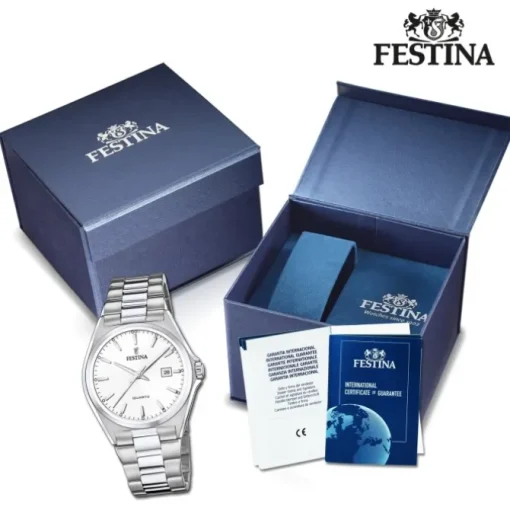 Festina Herrenuhr Klassik F20552/2 Armbanduhr Edelstahl silber UF20552/2