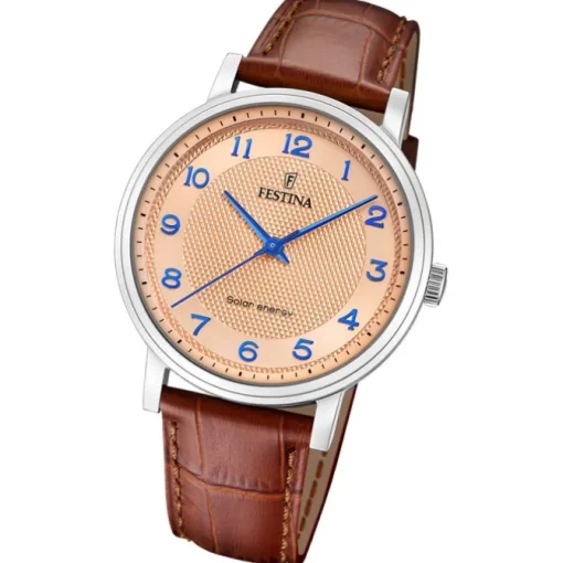 Festina Herrenuhr Leder braun Festina Solar Energy Solaruhr UF20660/2