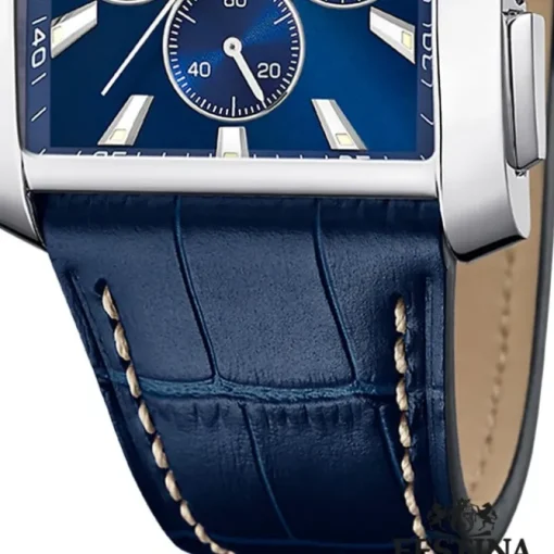 Festina Herrenuhr Leder blau Festina Timeless Chronograph Armbanduhr UF20636/2