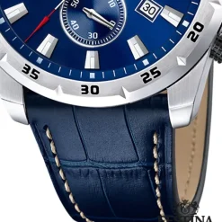 Festina Herrenuhr Leder blau Festina Timeless Chronograph Armbanduhr UF20692/2