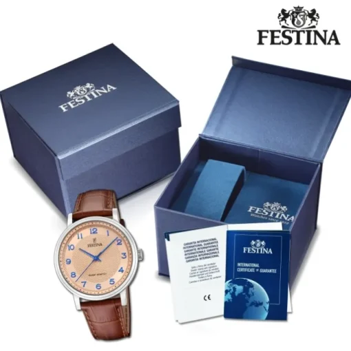 Festina Herrenuhr Leder braun Festina Solar Energy Solaruhr UF20660/2