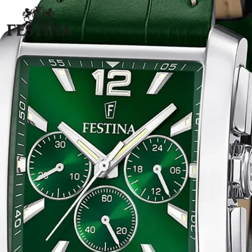 Festina Herrenuhr Leder grün Festina Timeless Chronograph Armbanduhr UF20636/3